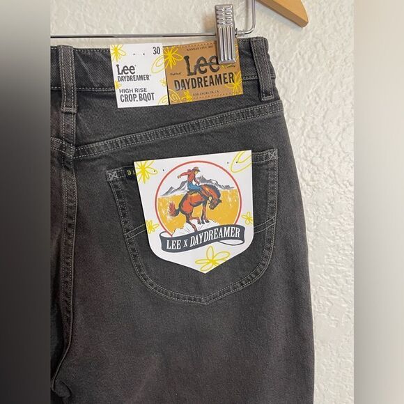 Lee x Daydreamer jeans black High Rise Crop Boot. NWT. 30 - Picture 8 of 10